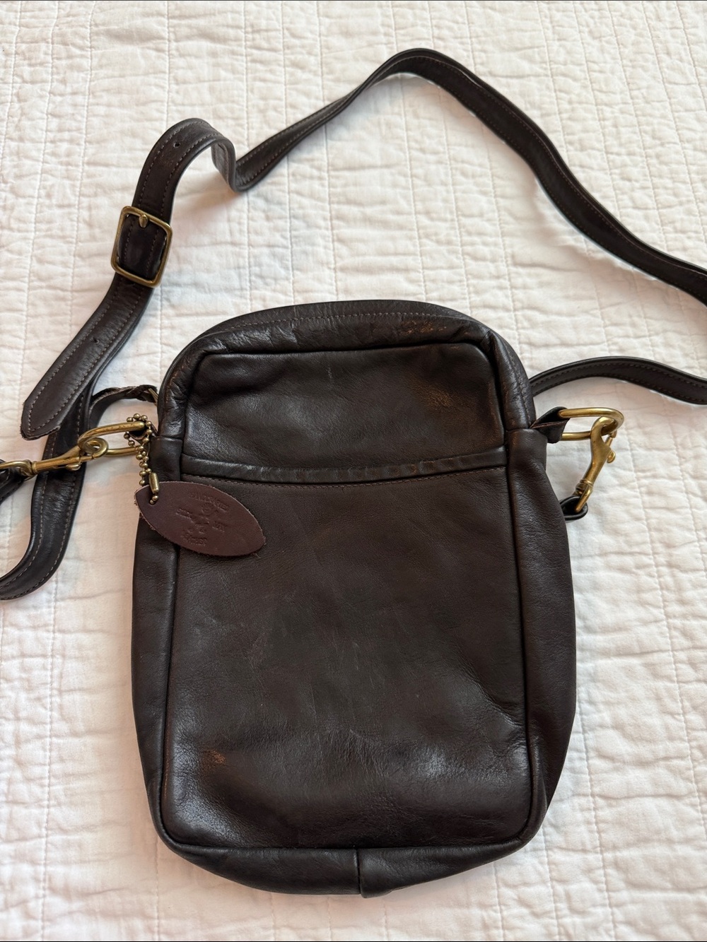 Stickman Leather Crossbody Bag in Dark Brown - Classic Everyday Carry